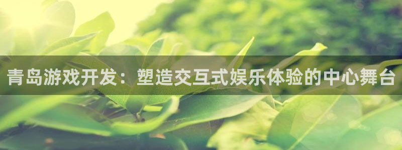 沐鸣2购35994胀：青岛游戏开发：塑造交互式娱乐体验的中心舞台
